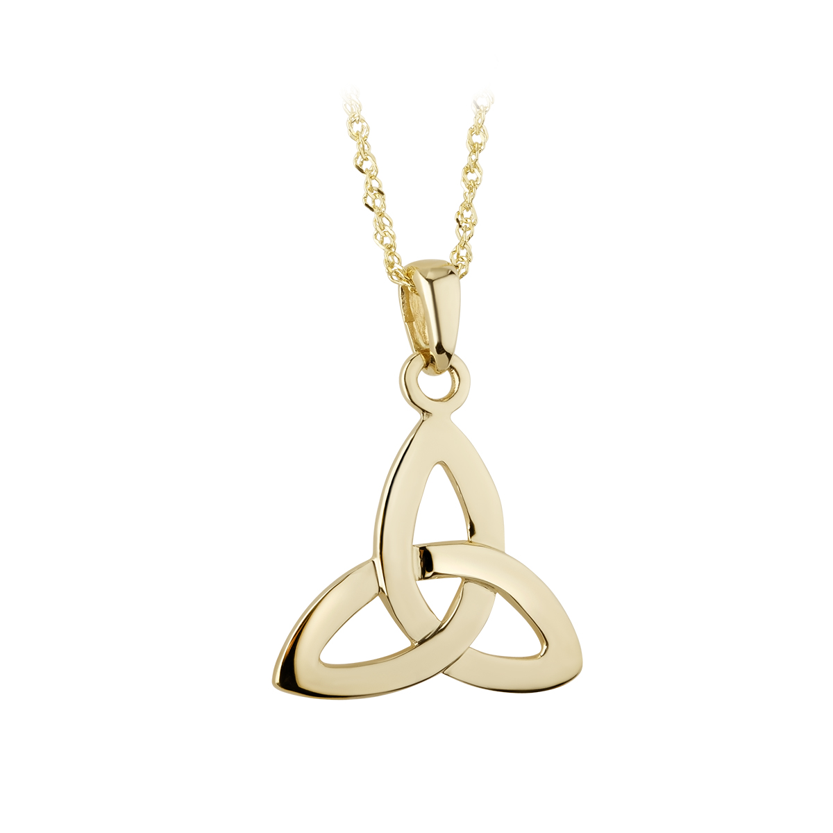14K Gold Solvar Trinity Knot pendant Necklace