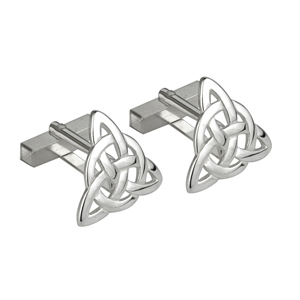 Sterling silver celtic trinity knot cufflinks s6434 from solvar