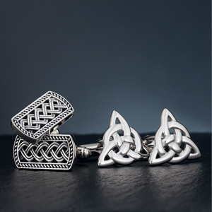  Sterling silver celtic cufflinks from solvar jewellery 